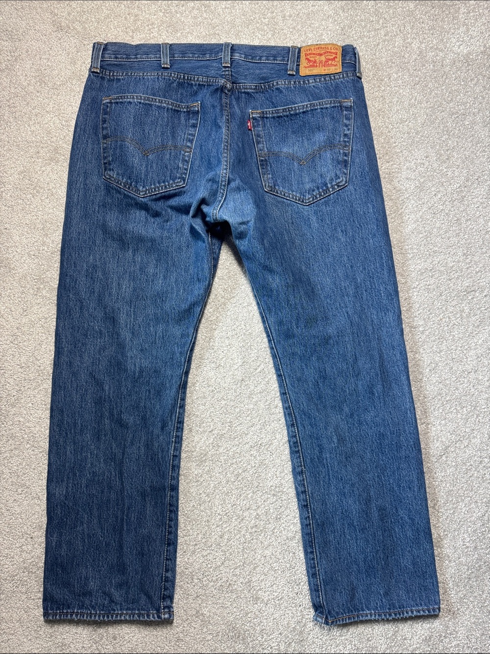 LEVI'S 501 JEANS MEN'S SIZE 40 X 30* 29* HEMMED STRAIGHT LEG BUTTON FLY PREPPY